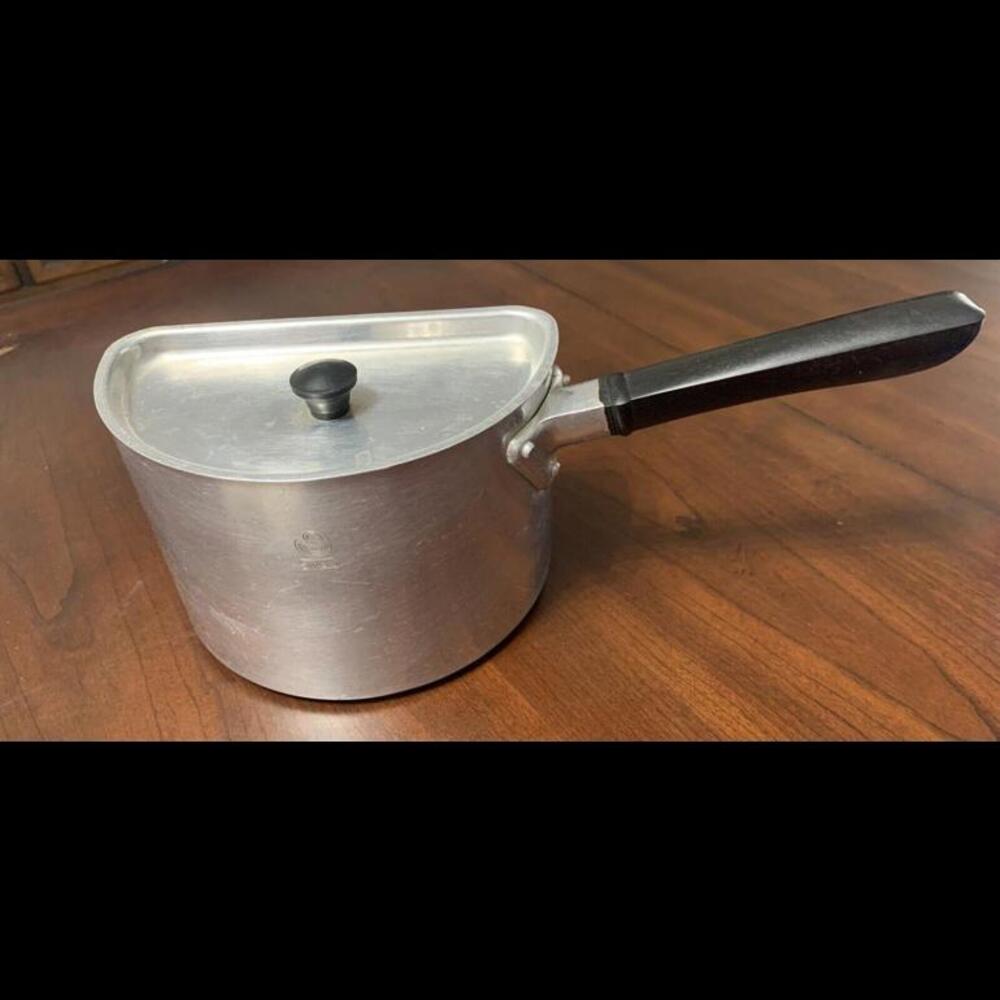Vintage Swan 7inch aluminum Twin Pan sauce pan. Made In England. Only One
